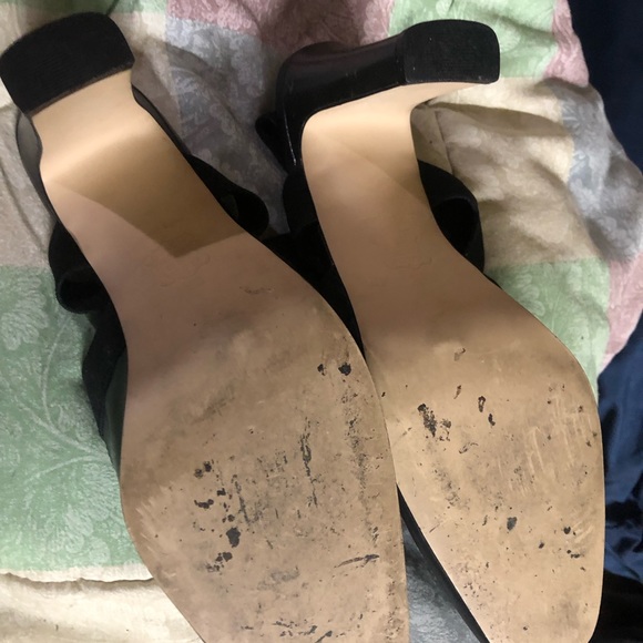 Strappy Mona Spaña black size 9 leather upper chunky heels - Picture 4 of 13